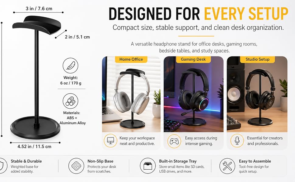 headset holder for desk
