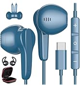USB C Headphones for iPhone 16 15 Pro Max Plus, Type C Earphone with Mic HiFi Stereo Volume Contr...