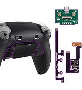 eXtremeRate Rise Plus MAX Back Paddles Kit with Clicky Trigger Stops &amp; Rubberized Grip for PS5 Co...