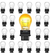 JOZDAUP 20 Pcs 3157 Light Bulb, Mini Turn Signal Tail Light, Replacement for Marking, Driving, Pa...