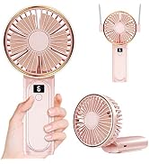 Handheld Fan, Portable Fan, 4000mAh Rechargeable Personal Fan, 180° Foldable Mini Desk Fan with 6...