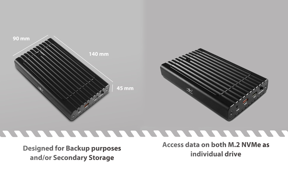 designed for backup or secondary storage, access data as individual drive