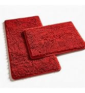 RUN HELIX Bathroom Rugs, Chenille Bath Mat, Non-Slip, Machine Washable Bath Rugs - Ultra Soft Bat...