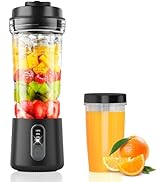 Foyucool Portable Blender for Smoothies and Shakes, 2 Portable Blender Cups, 17 &amp;10 oz Cordless P...