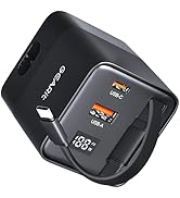 GEARit 65W Desktop GaN Charger - Fast Charging USB-A and USB-C Charger Block - Compact GaN Chargi...