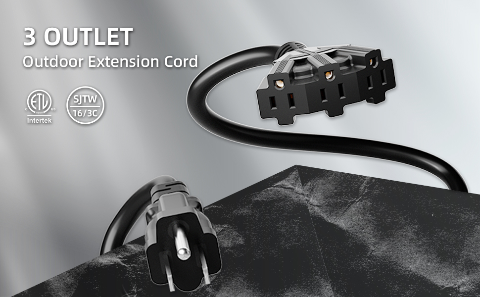 3 OUTLET EXTENSION CORD