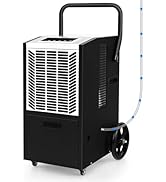 ARLIME 163 Pints Commercial Dehumidifier w/Pump & Drain Hose, Industrial Heavy Duty Portable Dehu...