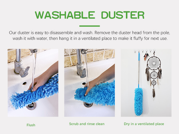 washable duster extendable