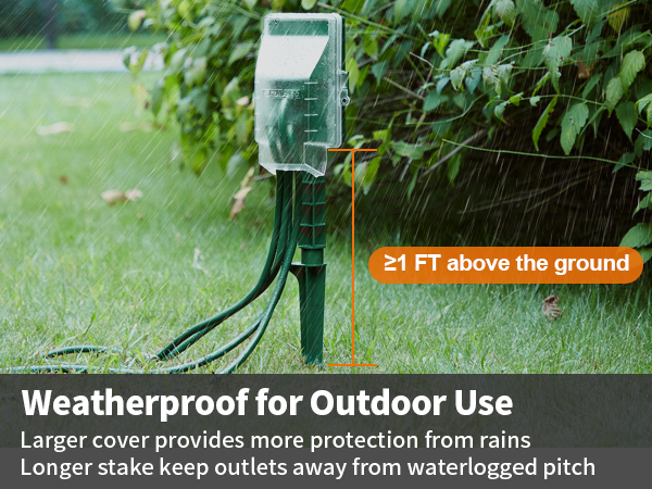 outdoor power strip with timer