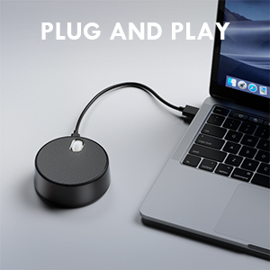 PC Speaker with Microphone, 2 Sound Modes, Laptop Speaker with Mic