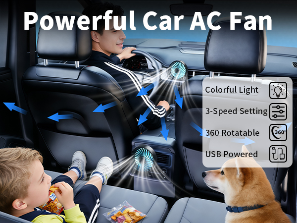 xuenair powerful car ac fan, Car Vent Fan to Boost Cooling Air Circulation