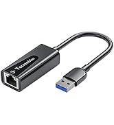 Tccmebius USB Ethernet Adapter, USB 3.0 to 10/100/1000 Gigabit Ethernet LAN Network Adapter Compa...