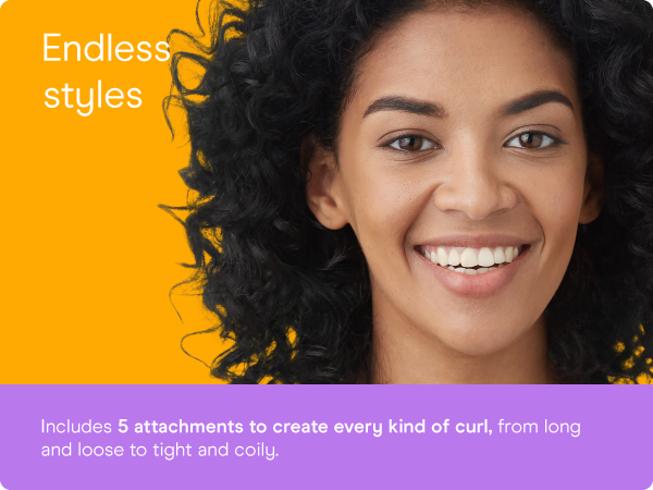 Conair double ceramic multi attachment styler curling iron bubble wand brush waves versatile