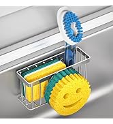 MURLONG Sponge Holder Smiley Face,Sink Caddy for kitchen Sink,Sponge Holder with 2 PCS Suction Cu...