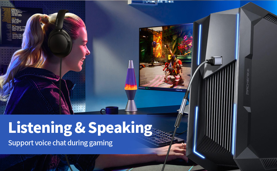 USB to 3.5mm TRRS Female Headset