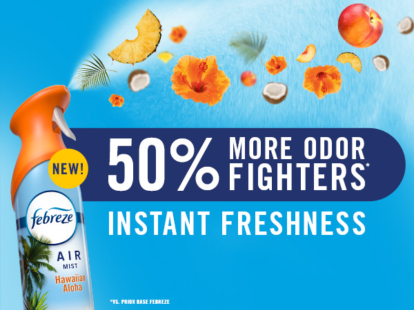 Febreze Air Mist - 50% More Odor Fighters - Instant Freshness