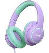 acer Kids Headphones Wired for School - Over Ear Design, 85/94dB Safe Volume Limit, 3.5mm Jack Fo...