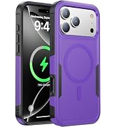 Magnetic for iPhone 17 Pro Max Case, [Heavy Duty Protection][2-Layer Military Grade Drop Protecti...