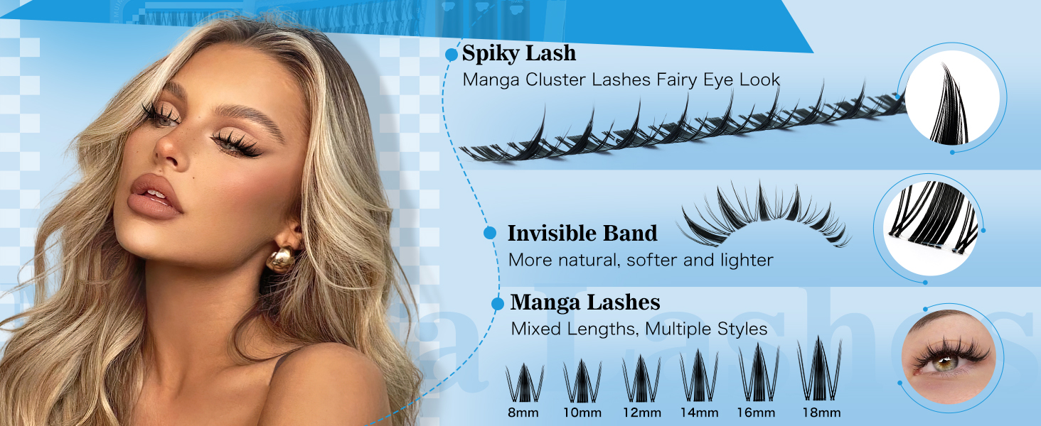 Manga lash clusters kit