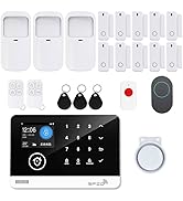 TUGARD 22 Pieces Wireless WiFi/GSM Smart Home Alarm System with App, Motion Detector, Door and Wi...