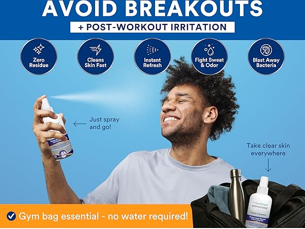 SkinSmart Antimicrobial Facial Cleanser For Acne, Targets Bacteria For Active Teenage Athletes