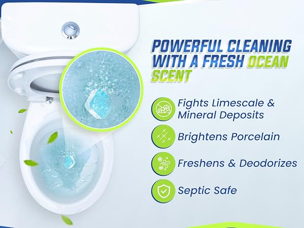 toilet bowl cleaner, cleaning tablets, deep clean and deodorize toilet bowl