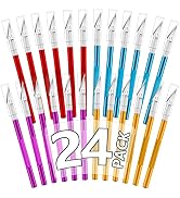Jetmore 24 Pack Exacto Knife Set, Precision Craft Knife, Hobby Knife Kit for Cutting, Carving, Tr...