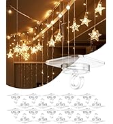 Adhesive Ceiling Hooks for Hanging Decor:20 Pack No Drill Small Drop Ceiling Hanger Strips for De...