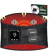 Joyset Cordless Heating Pad for Back Pain Relief,47-60" Lower Back Massager with 5 Heat 5 Vibrati...