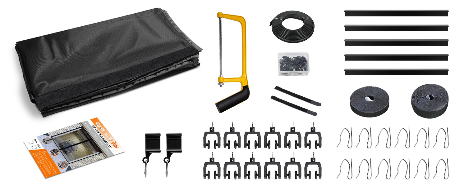 garage door screen with magnetic closure