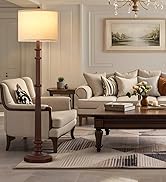 Floor Lamps for Living Room - 60" New Upgrade Resin Farmhouse Floor Lamp with 3 Color Temperature...