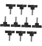Mobestech 10pcs Hand Screw Z- Shaped Screw 1/4 28 Fine Thread Thumb Screw Tee Wing Knob Thumb Scr...