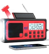 DreamSky Emergency Radio NOAA Weather Alert with Hand Crank | Radio Portable AM FM SW, 18500mWh R...