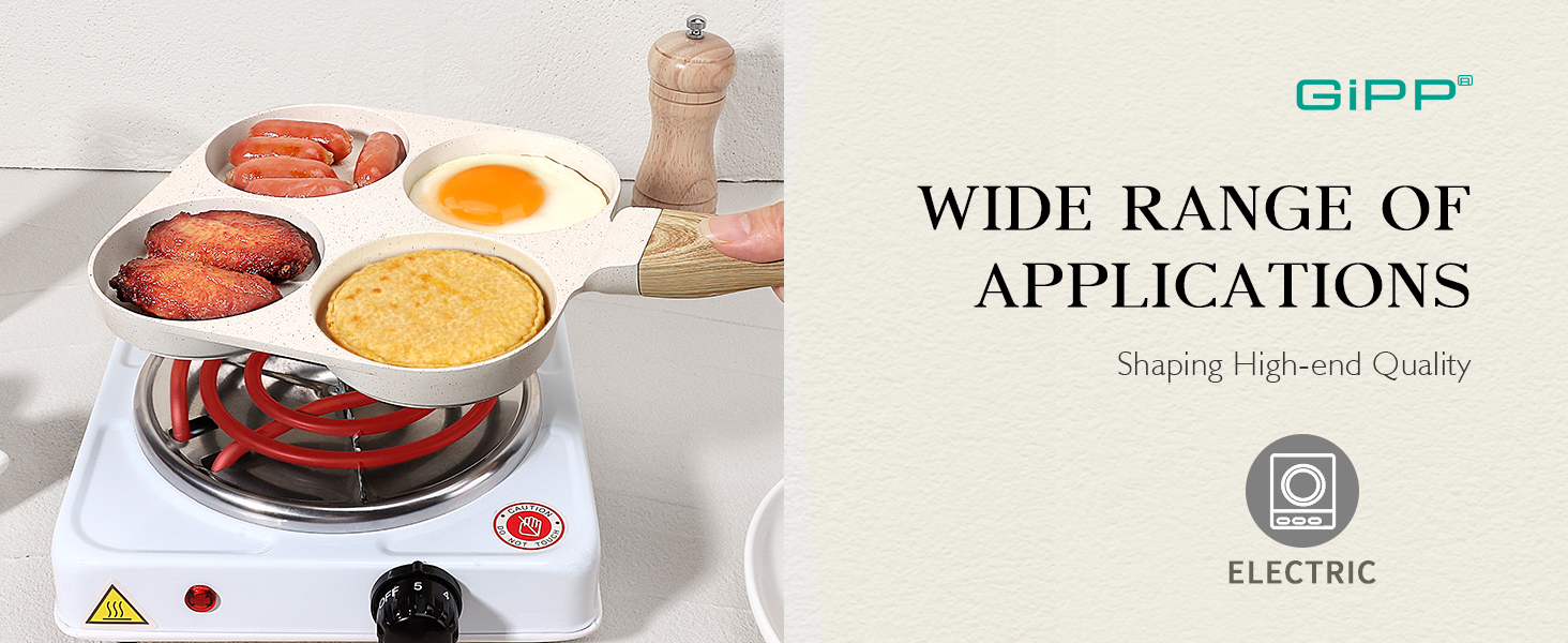 Egg Pan Omelette Pans 4 Cup Nonstick Granite Omelette Non Stick Skillet Pancake Induction Cookware