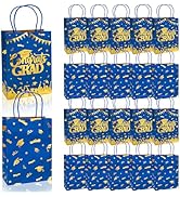 JarThenaAMCS 24Pcs Graduation Party Favor Gift Bags with Handles Congrats Grad Treat Candy Goodie...