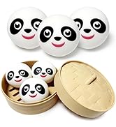 Mini Panda Dumpling Fidget Toys Stress Balls for Kids and Adults (3 Pack) Squishy Squish Stress B...