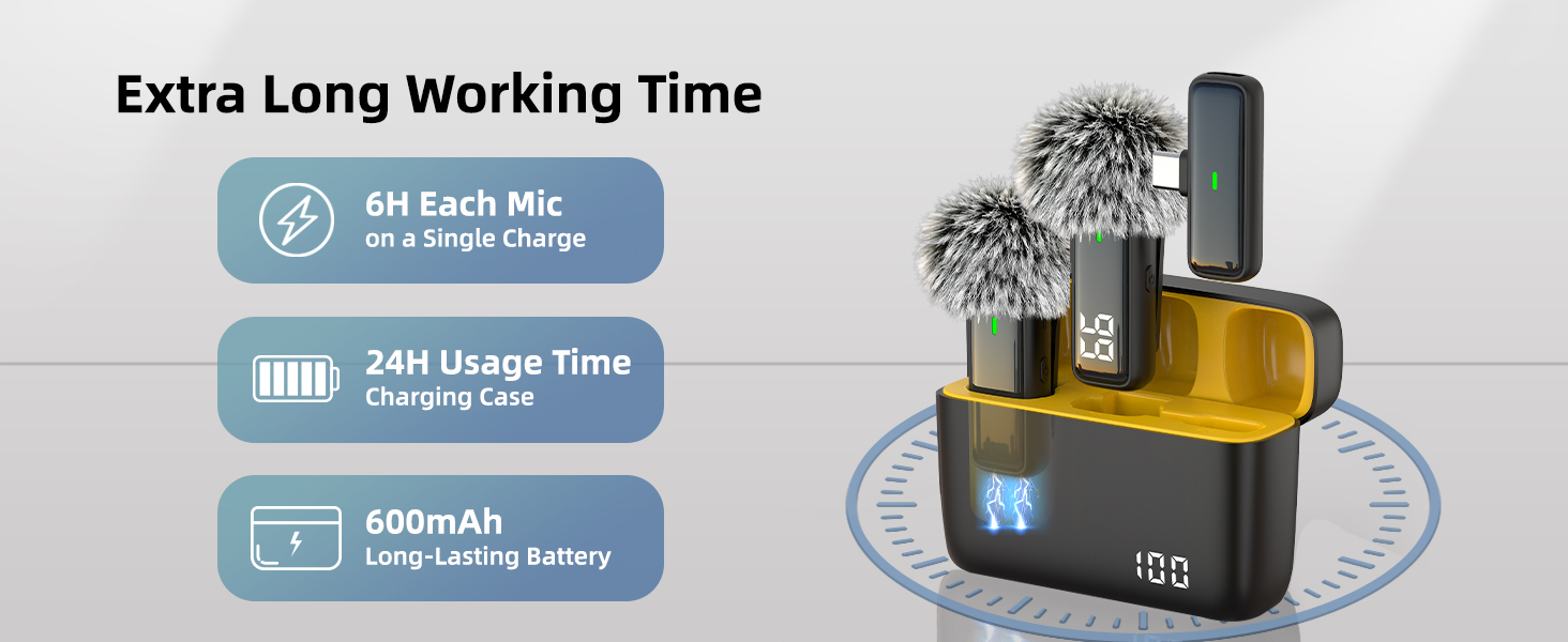 24H Duration Lavalier Mic