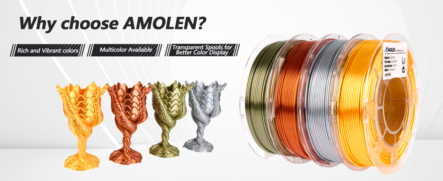Silk PLA Filament 1.75mm 3D Printer filaments
