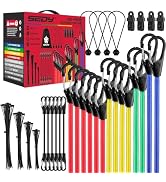 Heavy Duty Bungee Cords with Hooks 129 PCS, 18