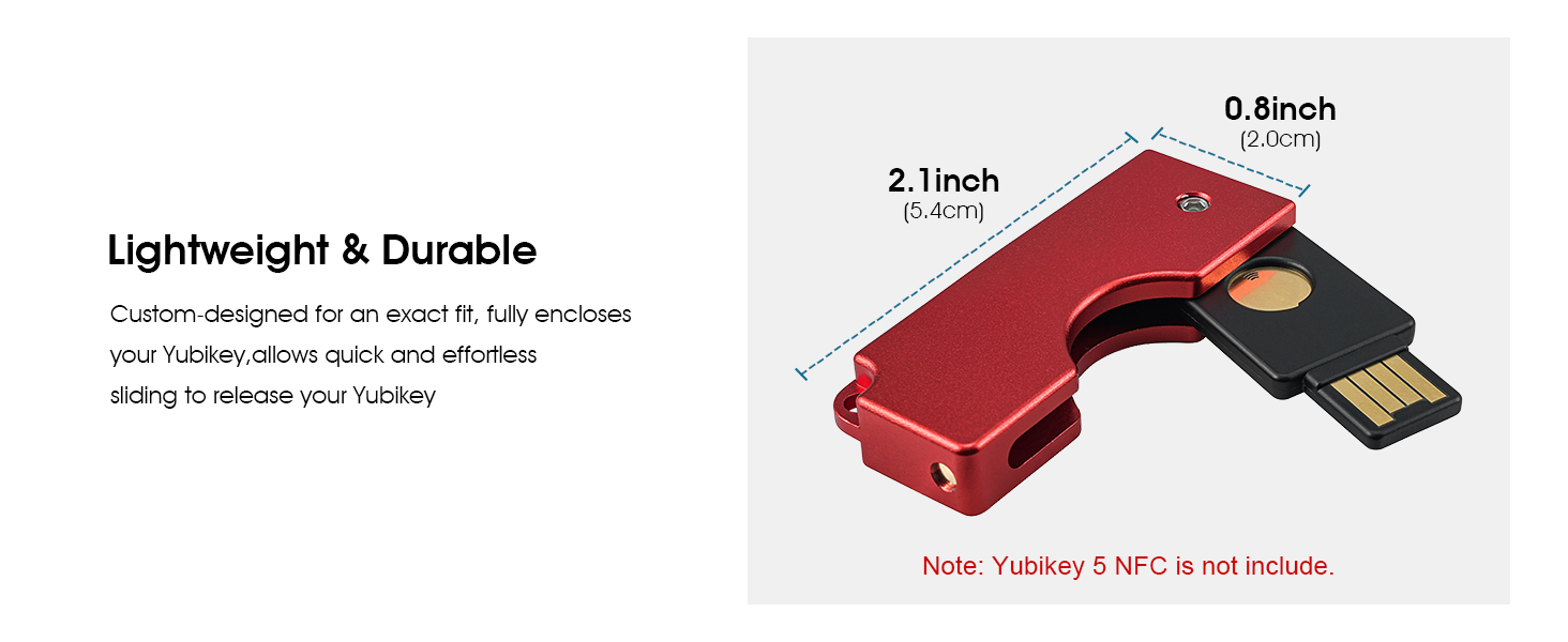 convenient carrying case to protect your Yubikey 5 nfc