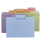 Smead SuperTab File Folder, Oversized 1/3-Cut Tab, Letter Size, Assorted Pastel Colors