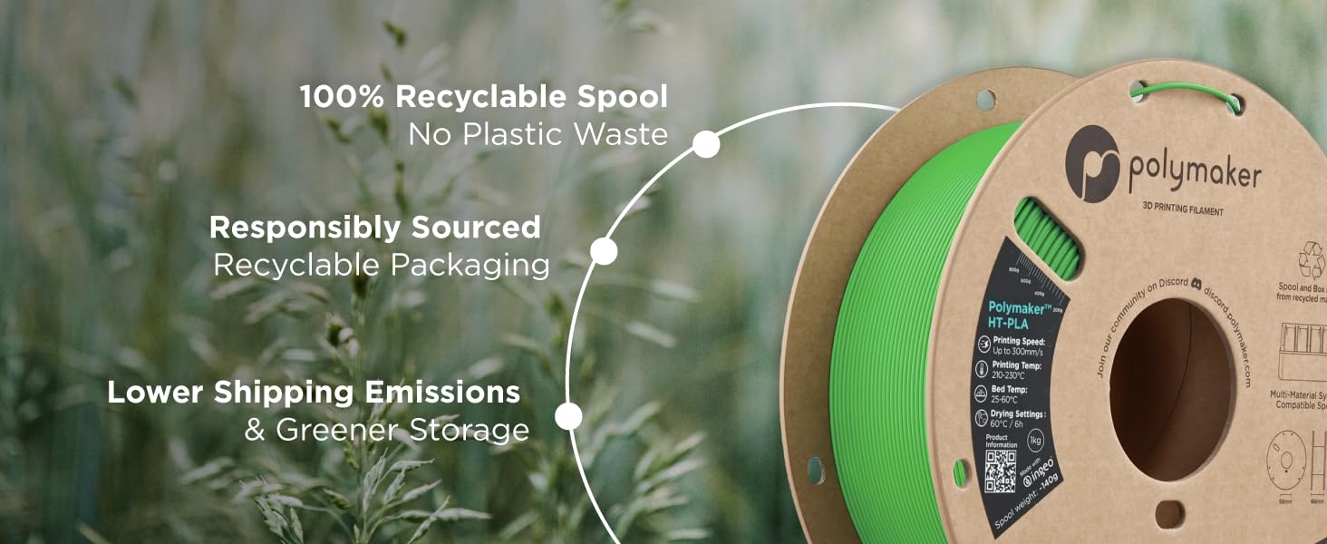 Image showing 3d printing packaging sustainability &amp;amp; recycled cardboard spool with lower emissions.