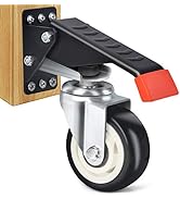 SPACEKEEPER Workbench Casters Kit 880 Lbs - 3 Inch Heavy Duty Retractable Caster Designed for Wor...