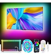 MORIACC LED Lights for TV 75-100 inch, ICRGB TV LED Backlight 23ft TV Lights Behind, Smart LED St...