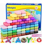 Ixiaoyoo Air Dry Clay, Modelling Clay for Kids, 64 Colors DIY Molding Magic Clay for with Tools, ...