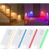 WILLED Stair Lights Indoor RGB &amp; Warm White,Rechargeable Motion Sensor Night Light,Wireless Motio...
