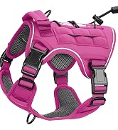 Heavy-Duty Tactical Dog Harness for Large Dogs, No Pull Adjustable Reflective Pet Vest with Molle...