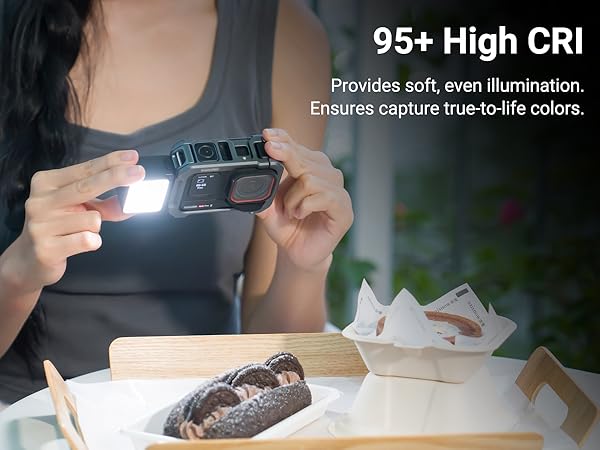95+ High CRI Provides soft, even illumination. Ensures capture true-to-life colors.