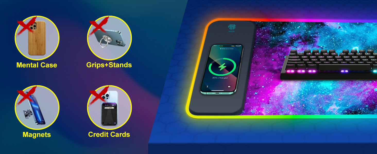 Cool rgb charging mouse pad