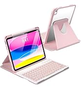 besky Keyboard case for iPad A16 11th 10th Generation 11/10.9 inch, Detachable Keypad,360 Rotatab...